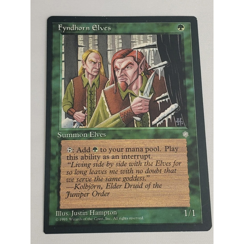 Fyndhorn Elves Ice Age 1995 MTG Green Mana Creature Card Wizards of the Coast